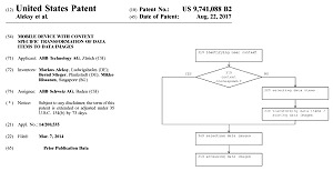 Patent: Mobile device with context specific transformation of data items to data images